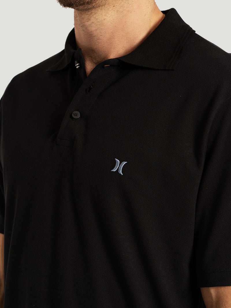 Camisa Polo Preta Hurley Intro