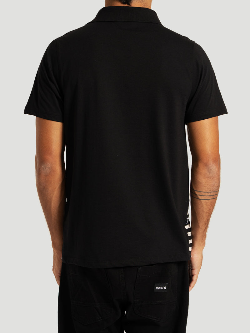 Camisa Polo Preta Hurley Intro
