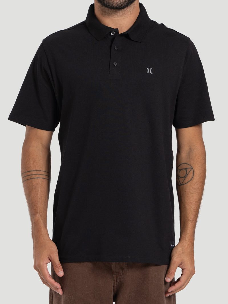 Camisa Polo Hurley Overload Bordado Icon Preta