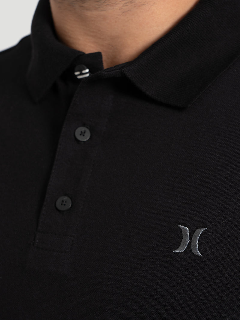 Camisa Polo Hurley Overload Bordado Icon Preta