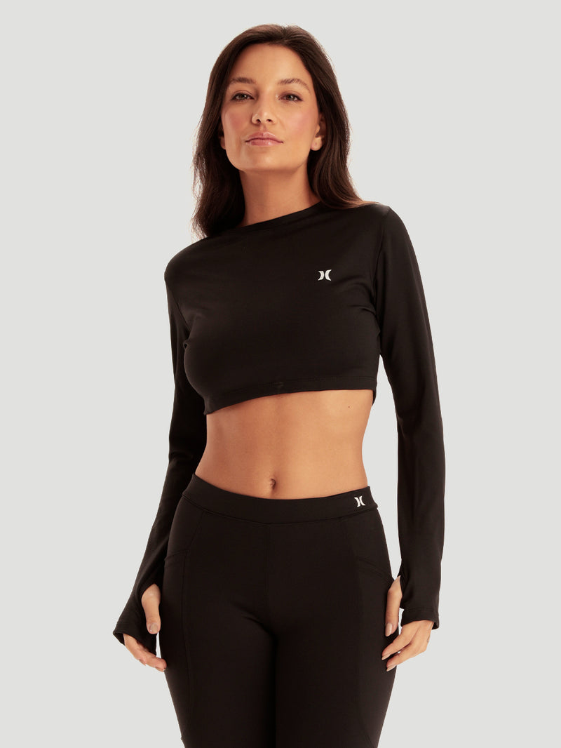 Top Cropped Preto Hurley Mini Icon