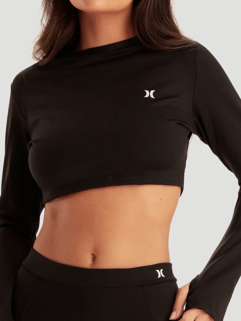 Top Cropped Preto Hurley Mini Icon