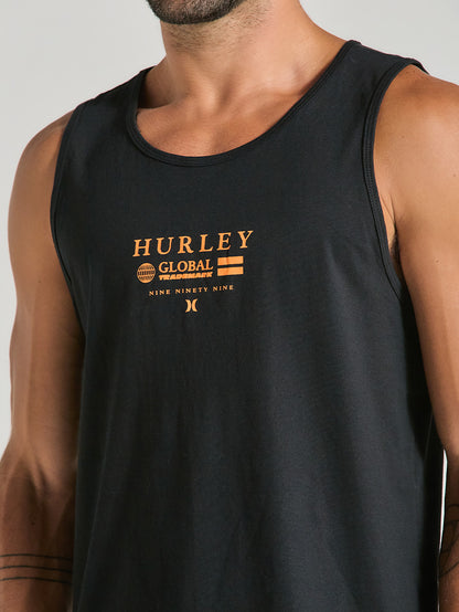Regata Preta Casual Hurley Globo
