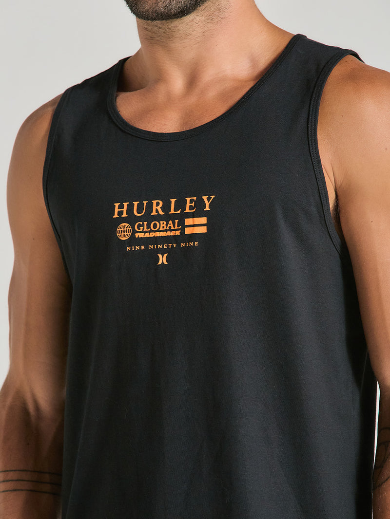 Regata Preta Casual Hurley Globo