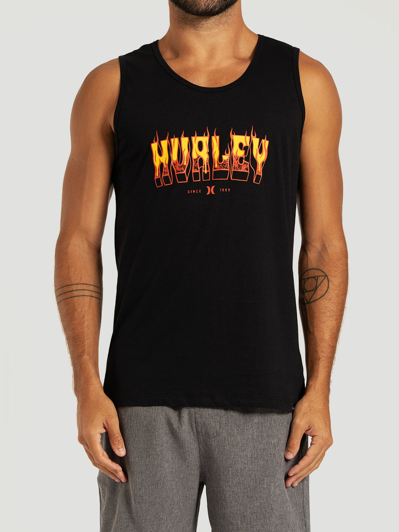 Regata Preta Hurley Flame