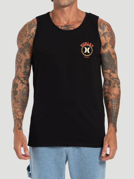 Regata Hurley Silk Skull Preta