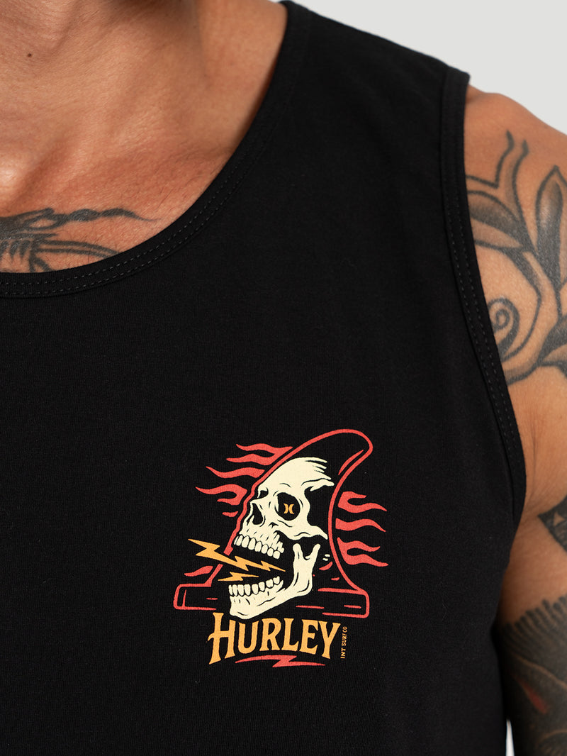 Regata Hurley Silk Skull Preta