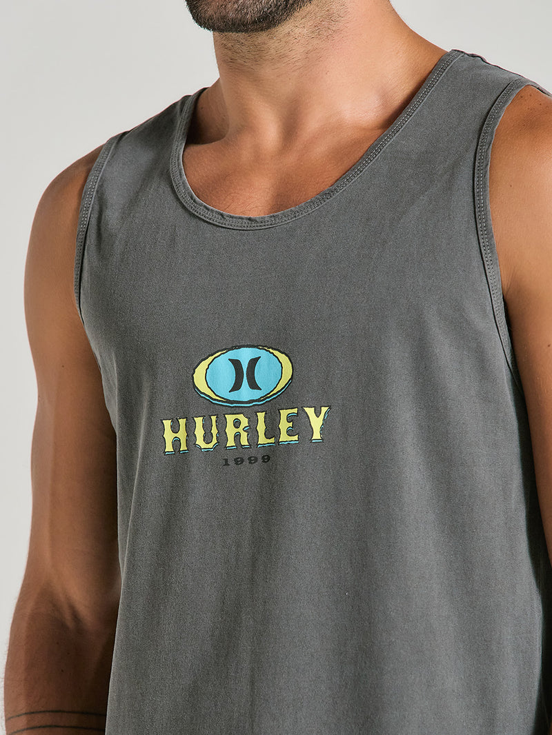 Regata Preta Tinturada Hurley Retro Waves