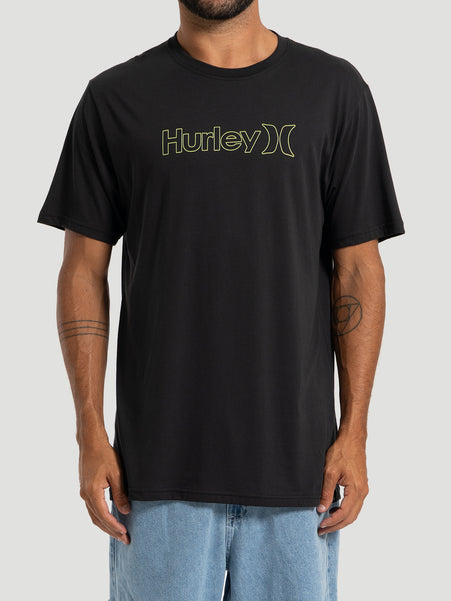 Camiseta Cotton Outline Hurley Preta