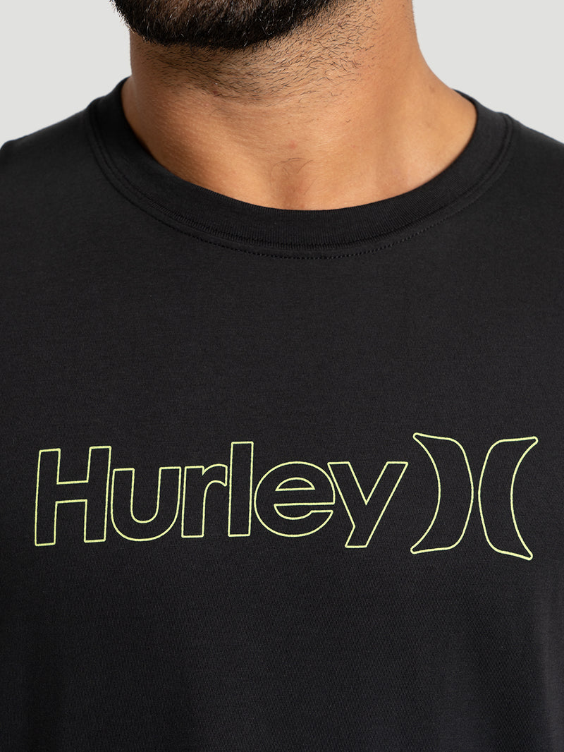 Camiseta Cotton Outline Hurley Preta