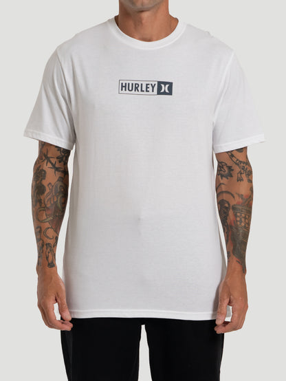 Camiseta Cotton Trademark Hurley Branca