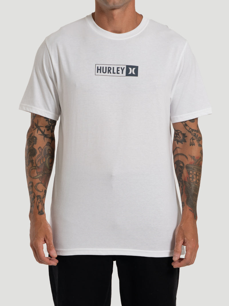 Camiseta Cotton Trademark Hurley Branca