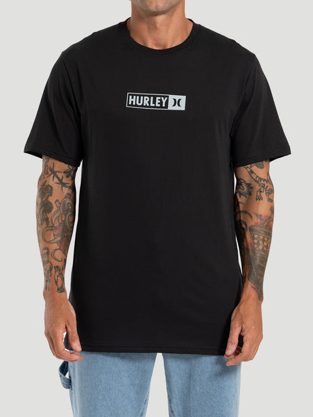 Camiseta Cotton Trademark Hurley Preta