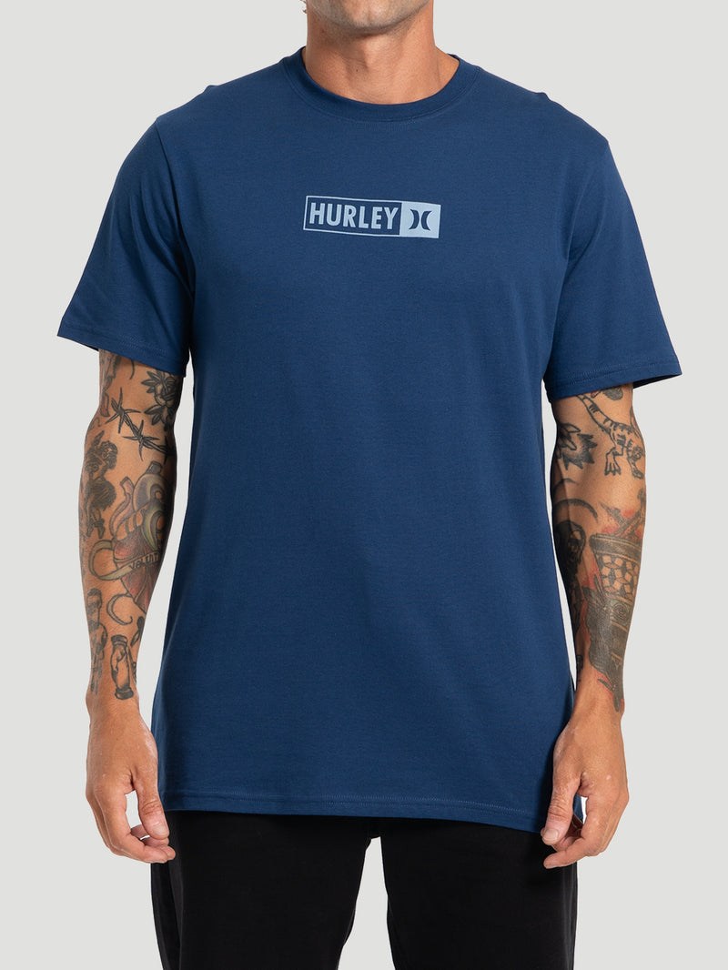 Camiseta Cotton Trademark Hurley Azul Marinho
