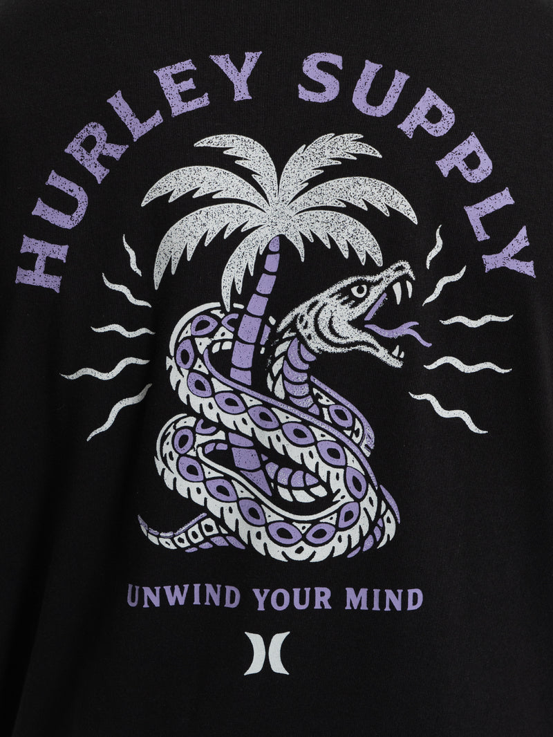 Camiseta Maxfit Palm Snake Hurley Preta