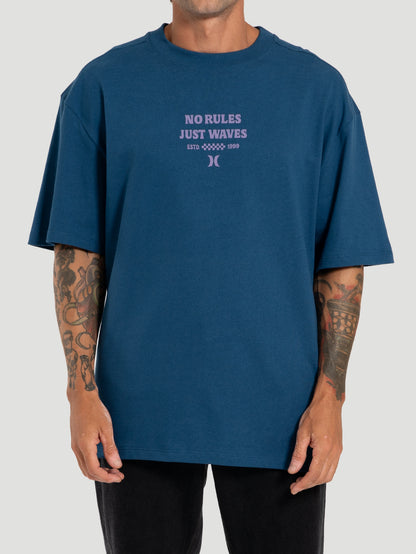 Camiseta Maxfit No Rules Hurley Azul Marinho