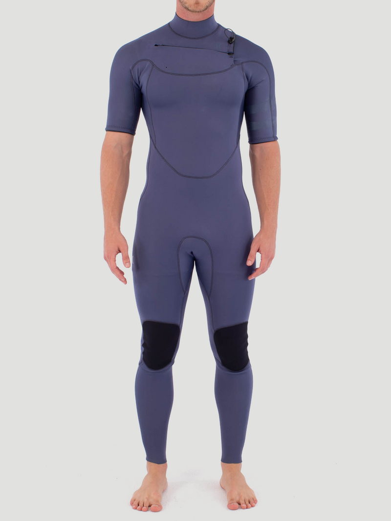 Long John Hurley Air 2/2mm Fullsuit Manga Curta Masculino Cinza Chumbo