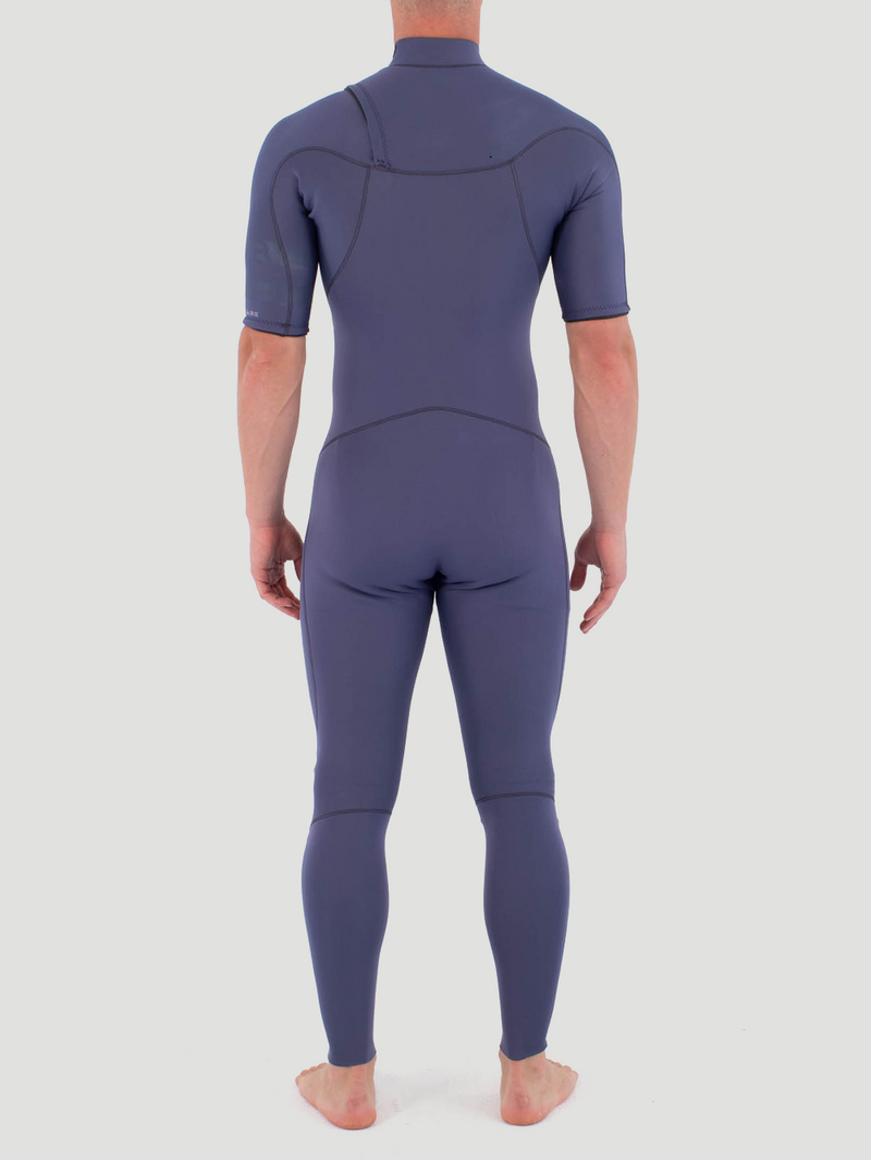 Long John Hurley Air 2/2mm Fullsuit Manga Curta Masculino Cinza Chumbo