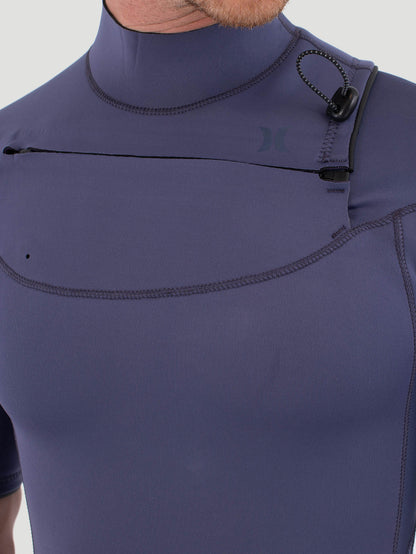 Long John Hurley Air 2/2mm Fullsuit Manga Curta Masculino Cinza Chumbo