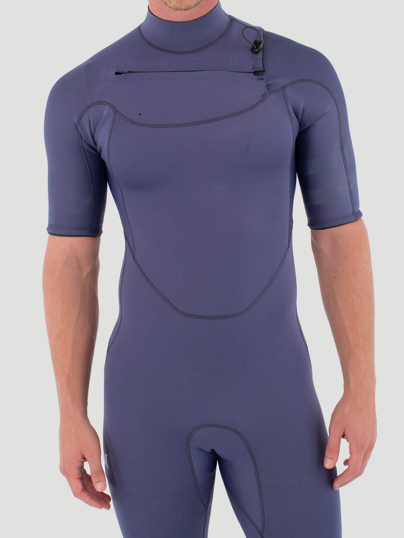 Long John Hurley Air 2/2mm Fullsuit Manga Curta Masculino Cinza Chumbo