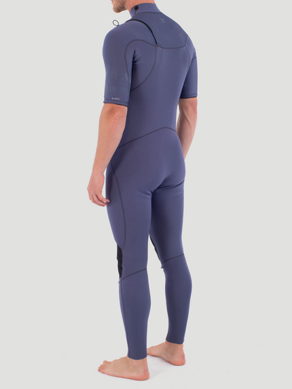 Long John Hurley Air 2/2mm Fullsuit Manga Curta Masculino Cinza Chumbo