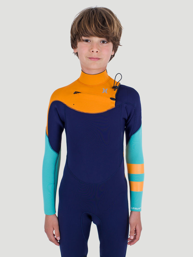 Long John Juvenil Hurley Advant 3/2mm SS Fullsuit Marinho