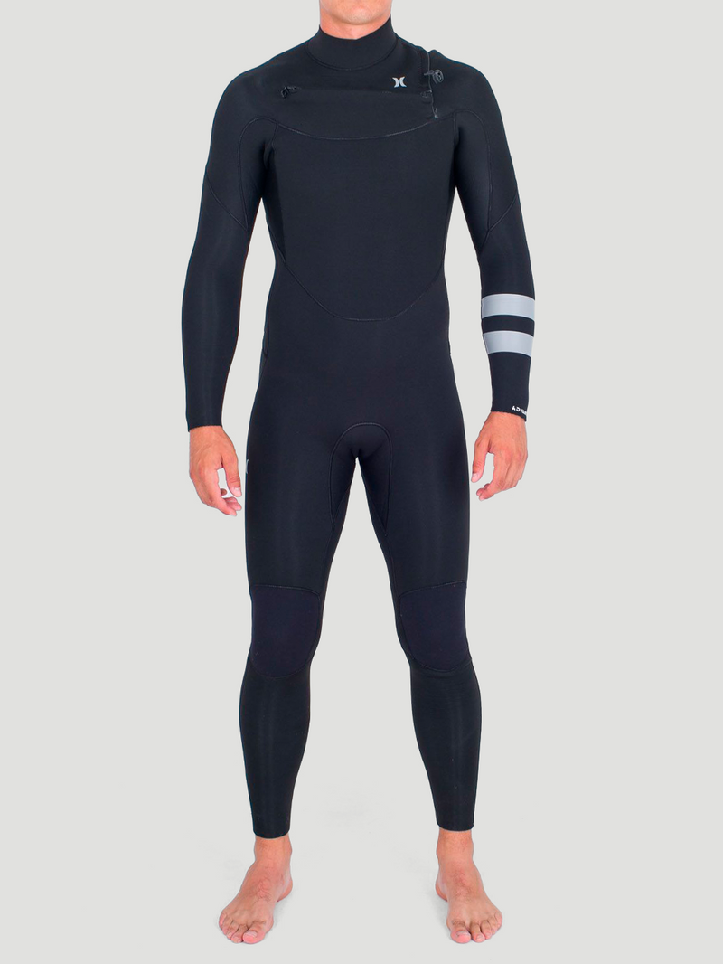 Long John Hurley Advant 4/3mm Fullsuit Neoprene Masculino Preto Surf Chest Zip