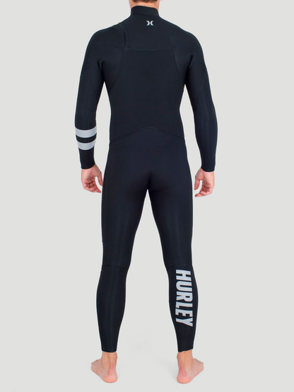 Long John Hurley Advant 4/3mm Fullsuit Neoprene Masculino Preto Surf Chest Zip