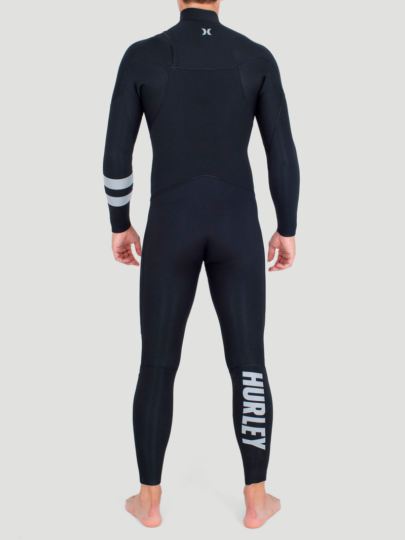 Long John Hurley Advant 4/3mm Fullsuit Neoprene Masculino Preto Surf Chest Zip
