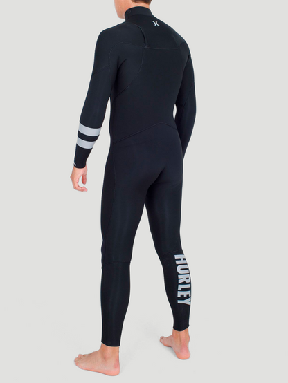 Long John Hurley Advant 4/3mm Fullsuit Neoprene Masculino Preto Surf Chest Zip