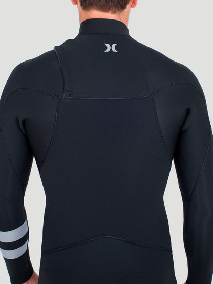 Long John Hurley Advant 4/3mm Fullsuit Neoprene Masculino Preto Surf Chest Zip