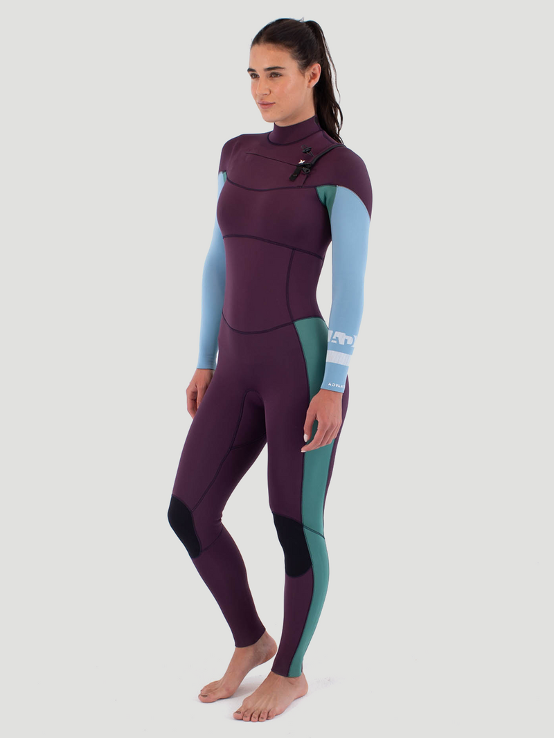 Long John Hurley Feminino Advant 3/2mm Fullsuit Degradê Roxo e Azul