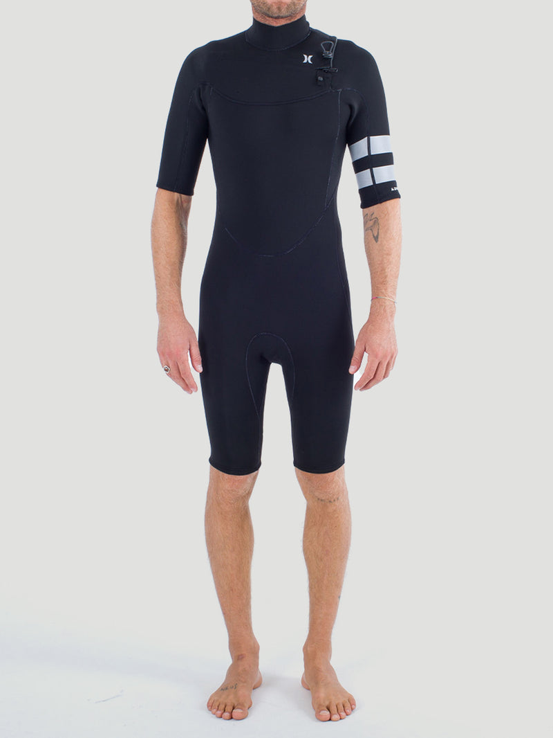Short John Hurley Advant 2/2mm SS Springsuit Preto