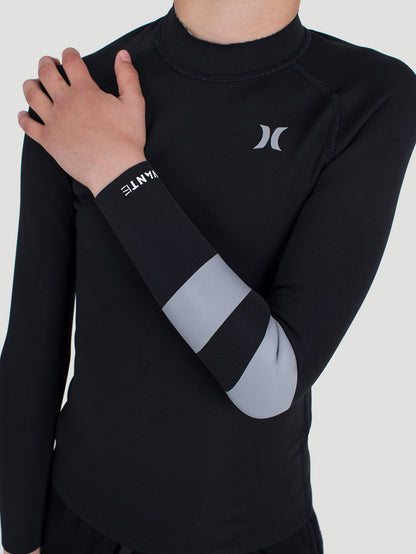 Jaqueta Neoprene Juvenil Manga Longa Hurley Advantage 1mm Preto