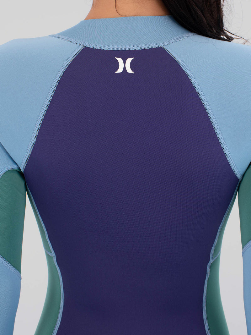 Short John Wetsuit Hurley Feminino AIR 2mm Springsuit Azul