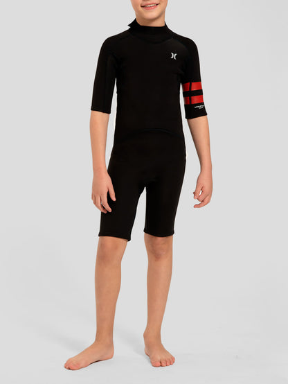 Short John Hurley Juvenil Advantage 2/2mm Springsuit Preto