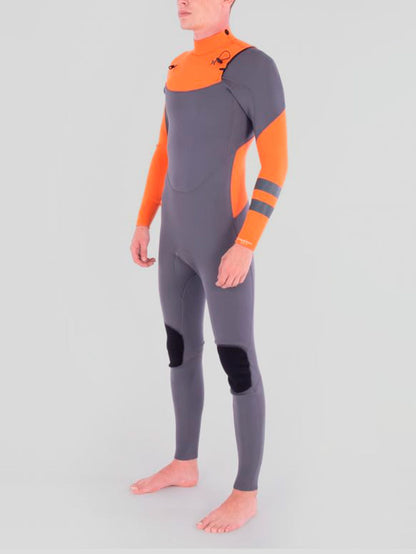 Wetsuit Hurley Advantage 4/3 MM Fullsuit Cinza/Laranja