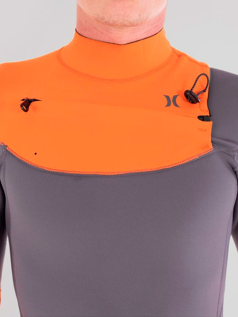 Wetsuit Hurley Advantage 4/3 MM Fullsuit Cinza/Laranja