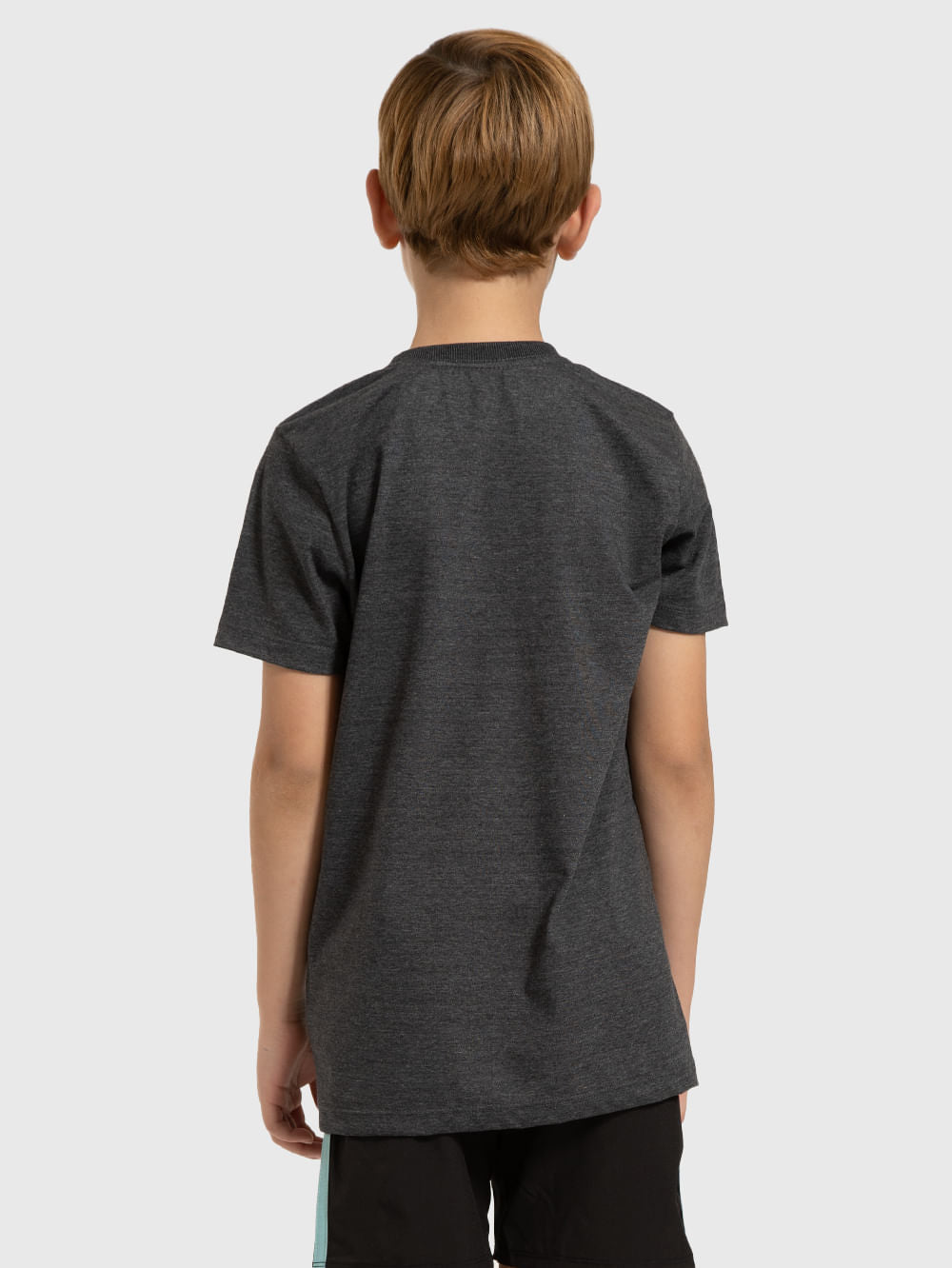 Camiseta Hurley Bamboo Juvenil Mescla Preto