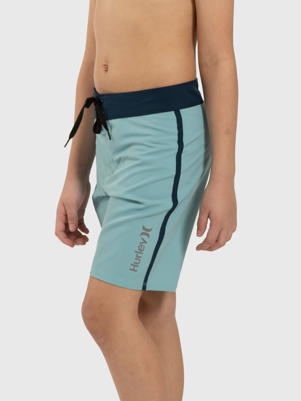 Boardshort Hurley Block Juvenil Turquesa