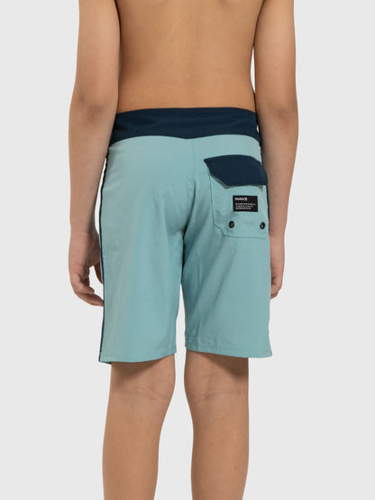 Boardshort Hurley Block Juvenil Turquesa