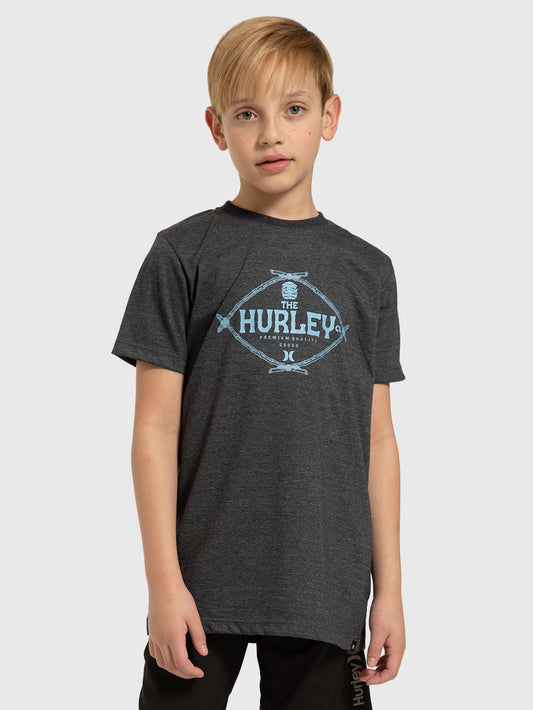 Camiseta Hurley Bamboo Juvenil Mescla Preto