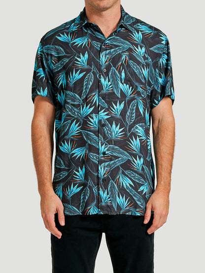 Camisa Manga Curta Hurley Boise Preto