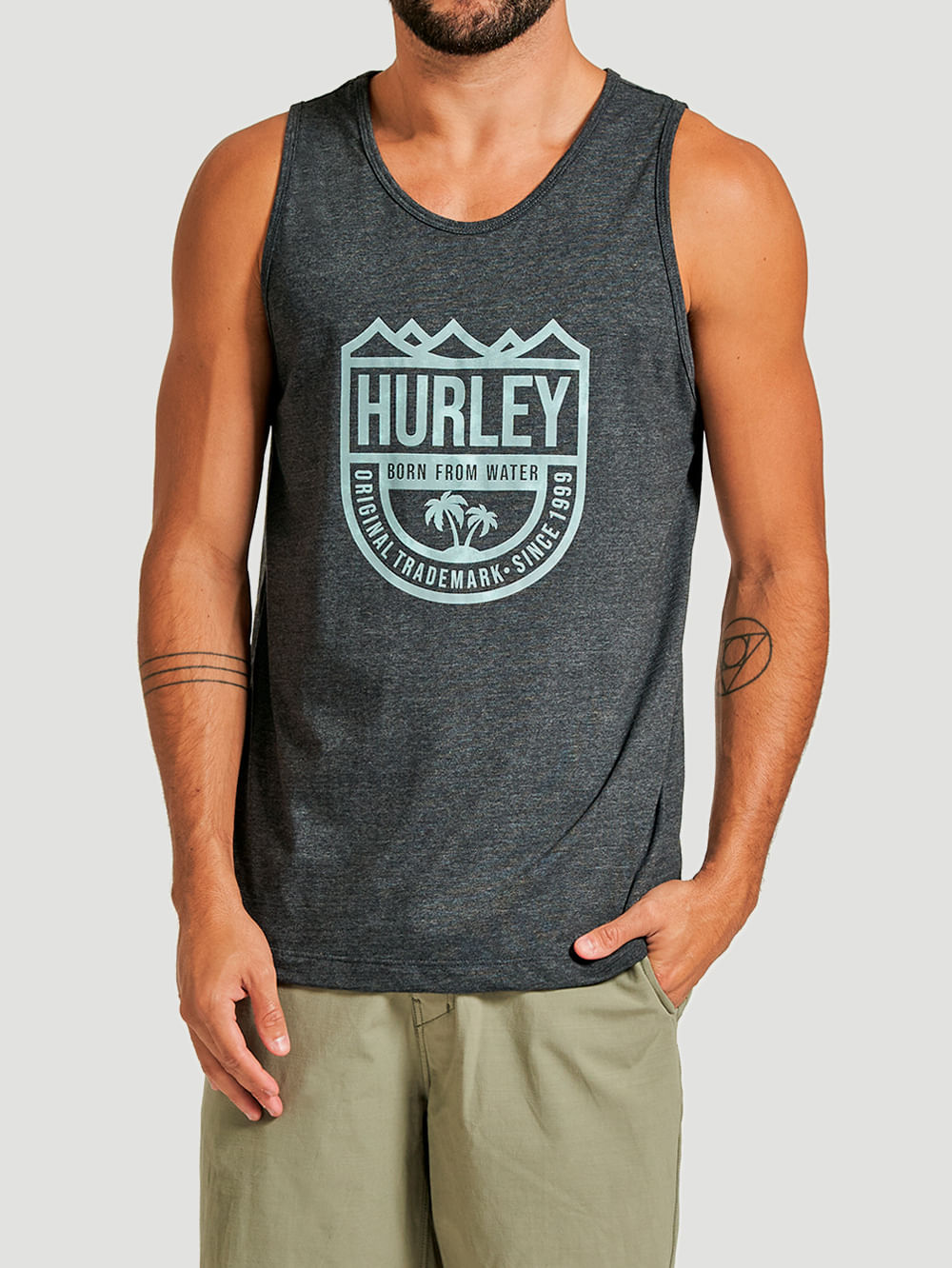 Regata Hurley Vintage Surf Cinza