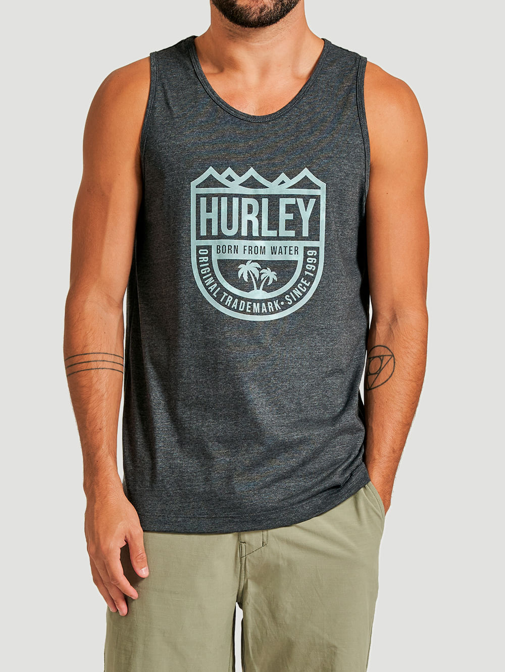 Regata Hurley Vintage Surf Cinza