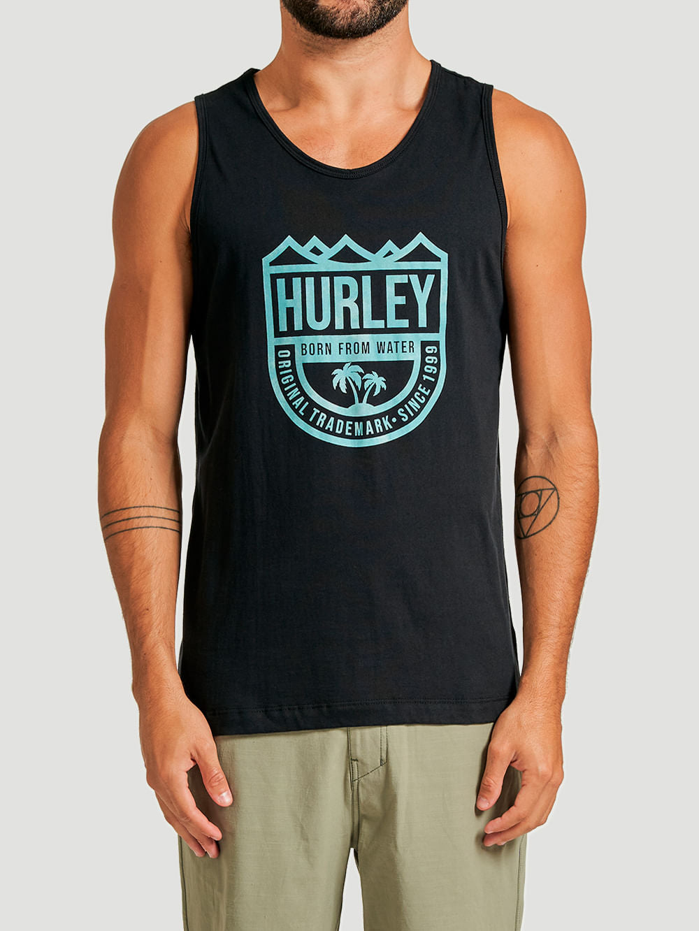 Regata Hurley Vintage Surf Preto