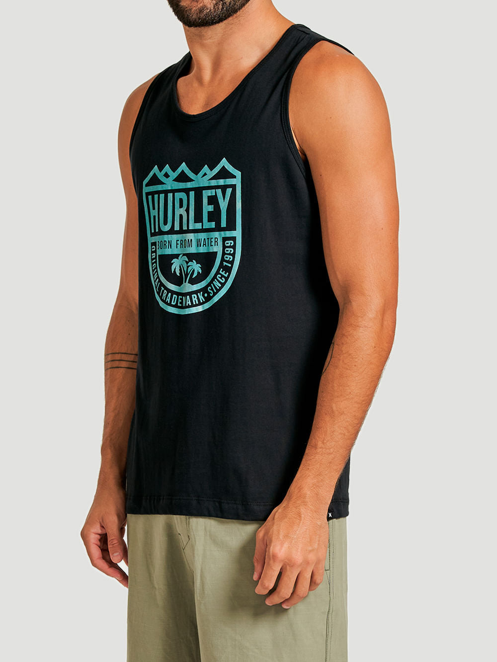 Regata Hurley Vintage Surf Preto