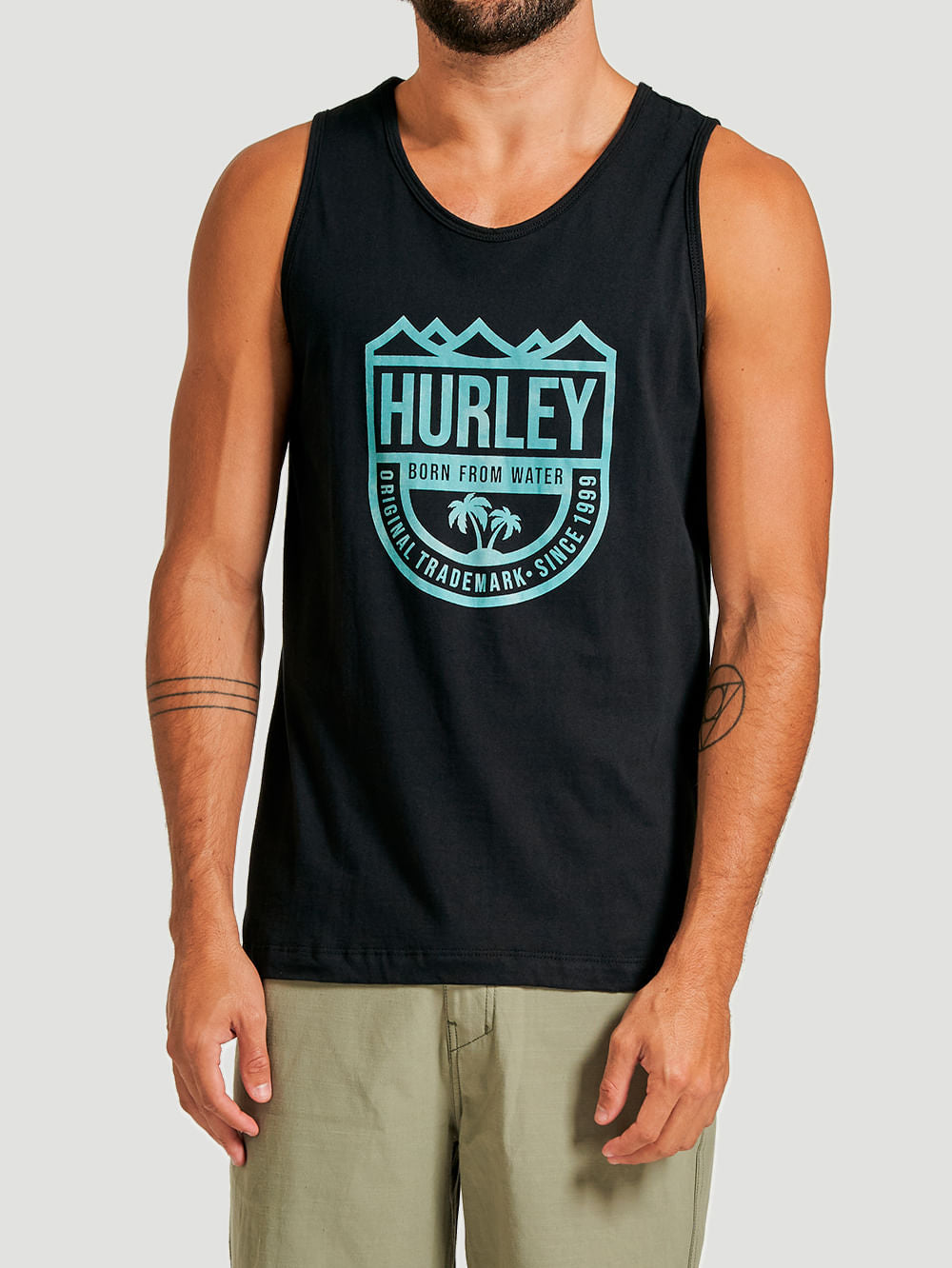 Regata Hurley Vintage Surf Preto