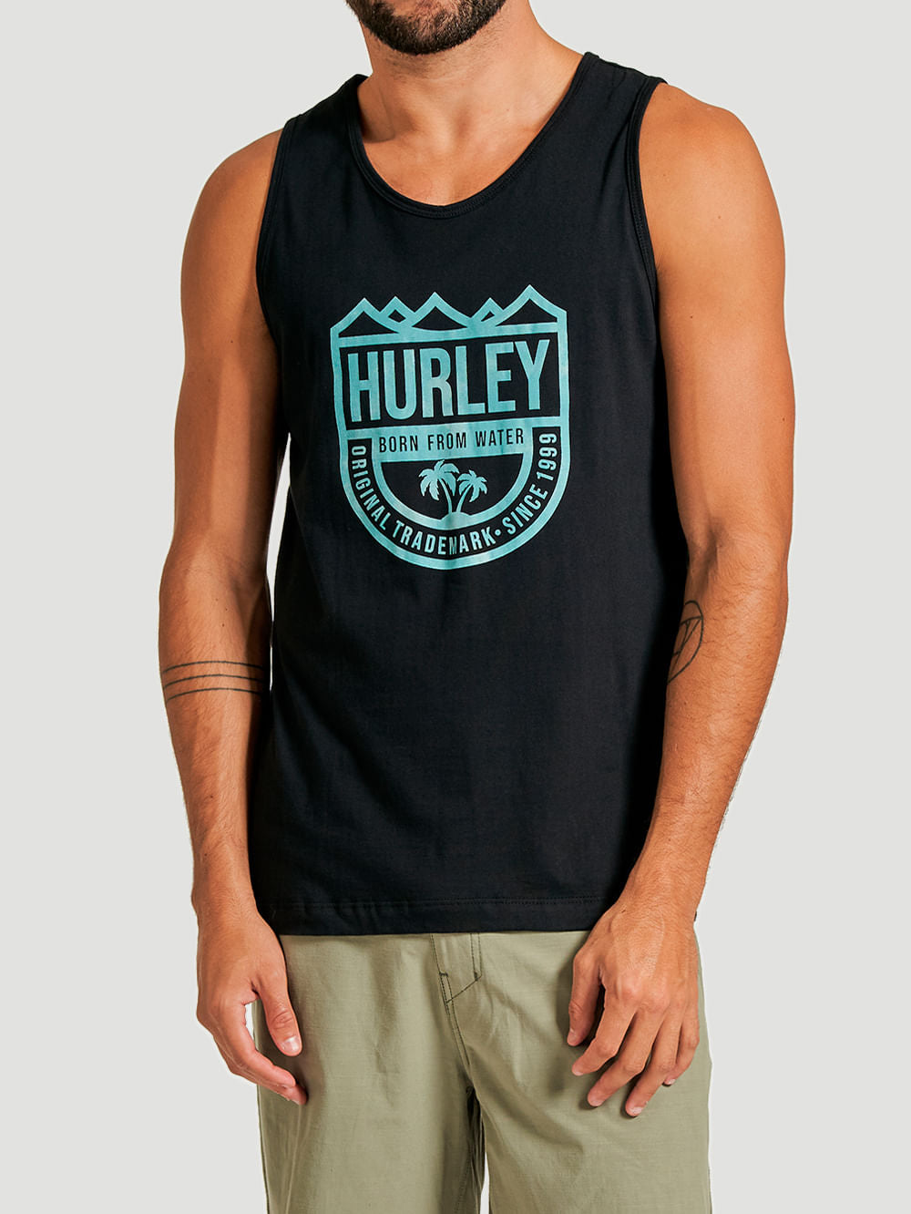 Regata Hurley Vintage Surf Preto