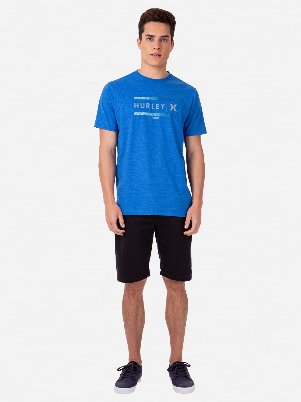 Camiseta Hurley Est Mescla Azul